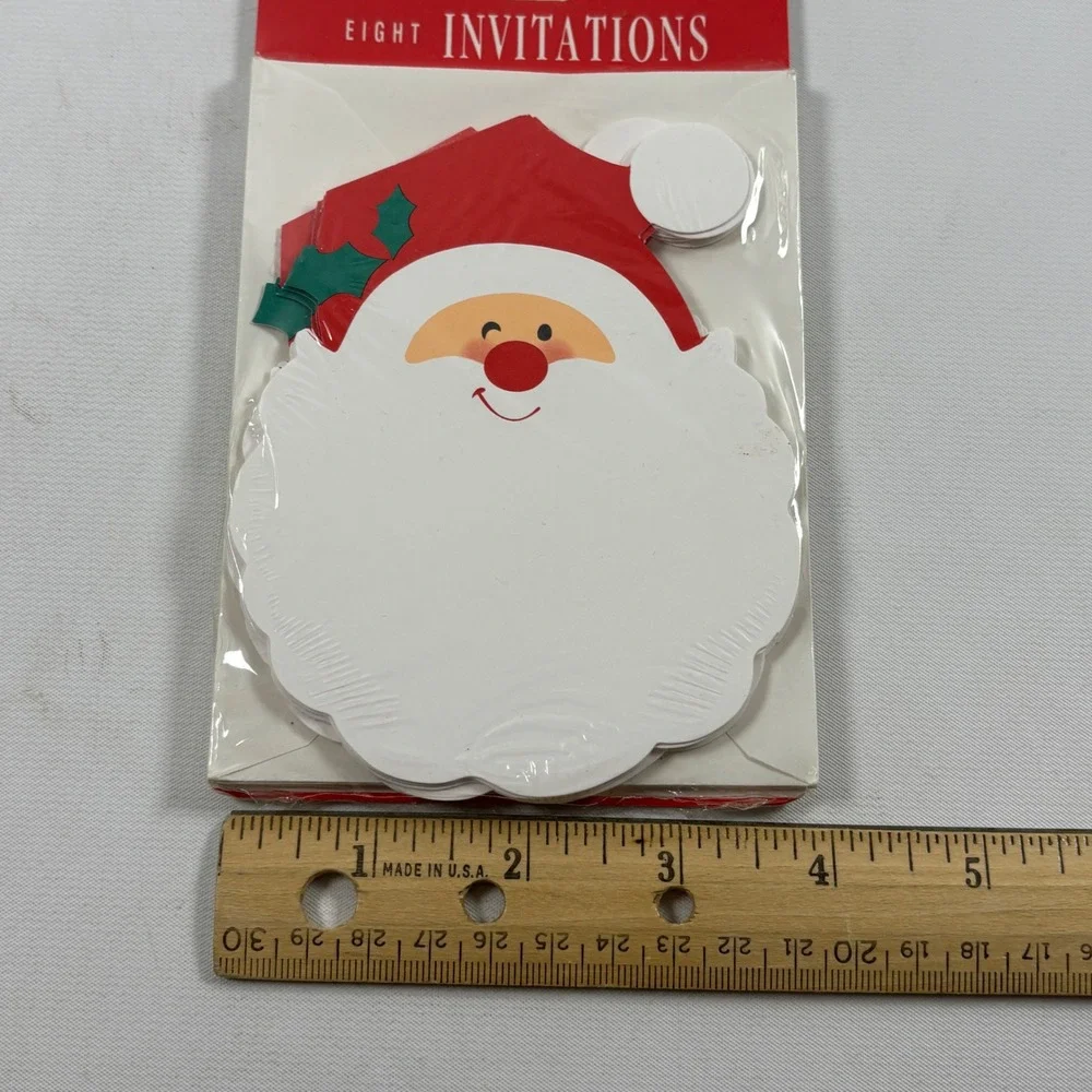 Vintage Hallmark Santa Claus Christmas Party Invitations 3 Packs 24 Total